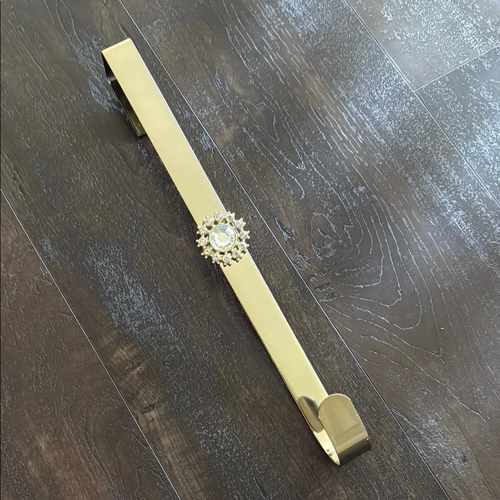 Retro MCM-Inspired Bling Christmas/Winter Holidays Over the Door Wreath Hanger